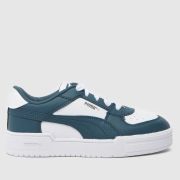 PUMA white & navy ca pro classic Boys Junior trainers