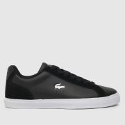 Lacoste lerond pro leather trainers in black & silver