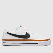 Nike court legacy next nature trainers in white & black
