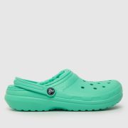 Crocs green classic lined clog Youth sandals