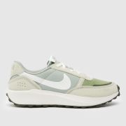 Nike waffle debut trainers in green