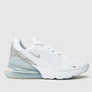 Nike air max 270 trainers in white & silver