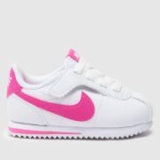 Nike white & pink cortez Girls Toddler trainers