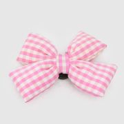 Crocs white & pink jibbitz checkerboard bow