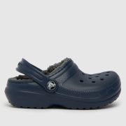 Crocs navy & grey classic lined clog Boys Junior sandals