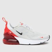 Nike white & red air max 270 Junior trainers