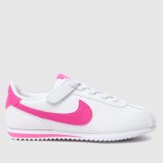 Nike white & pink cortez Girls Junior trainers