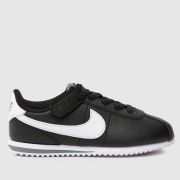 Nike black & white cortez Junior trainers