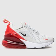 Nike white & red air max 270 Youth trainers