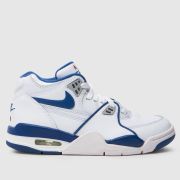 Nike white & navy air flight 89 Boys Youth trainers