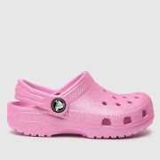 Crocs pink classic glitter clog Girls Toddler sandals