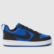 Nike black and blue court borough low recraft Boys Youth trainers