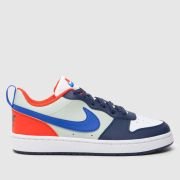 Nike navy multi court borough low recraft Boys Youth trainers