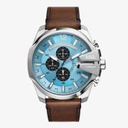 Diesel Mega Chief Brown &amp; Blue Chronograph Watch DZ4657