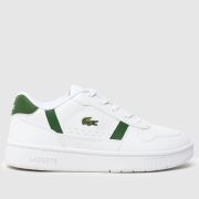 Lacoste white & green t-clip set Boys Junior trainers