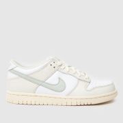 Nike white & beige dunk low Youth trainers