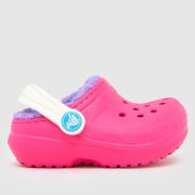 Crocs pink multi classic lined clog Girls Toddler sandals