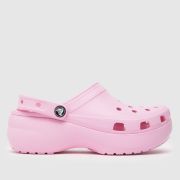 Crocs classic platform clog sandals in pale pink