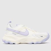 Nike tc 7900 premium trainers in white & purple