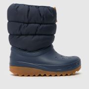 Crocs navy multi classic neo puff Boys Junior boots