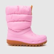 Crocs pale pink classic neo puff Girls Toddler boots