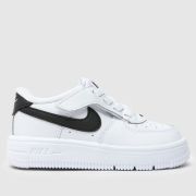 Nike white & black air force 1 low easy on Toddler trainers