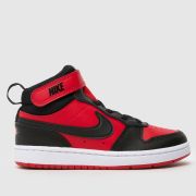 Nike red multi court borough mid 2 Boys Junior trainers