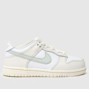 Nike white & beige dunk low Junior trainers