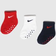 Nike black & red baby gripper socks 3 pack