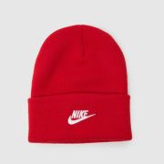 Nike red futura peak beanie