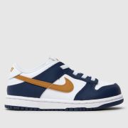 Nike navy & white dunk low Boys Toddler trainers