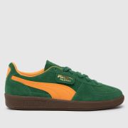 PUMA green multi palermo Boys Youth trainers