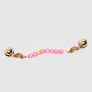 Crocs pink jibbitz be happy chain