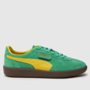 PUMA palermo trainers in green multi