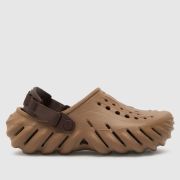 Crocs echo clog sandals in brown