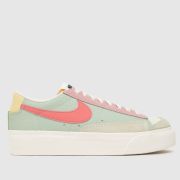 Nike blazer low platform trainers in multi