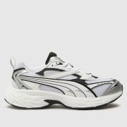 PUMA morphic base trainers in white & black