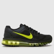 Nike black multi air max 2013 Youth trainers