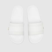 Lacoste serve slide hybrid sandals in white