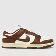 Nike dunk low trainers in white & brown