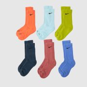 Nike multi kids everyday crew socks 6 pk