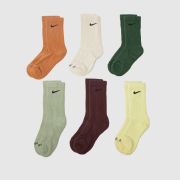 Nike multi crew socks 6 pack