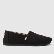 TOMS alp cotton flat shoes in black