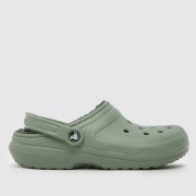 Crocs classic lined clog sandals in green