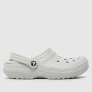 Crocs classic lined clog sandals in light grey