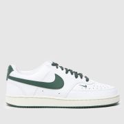 Nike court vision low next nature trainers in white & green