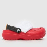 Crocs red classic lined santa clog Toddler sandals