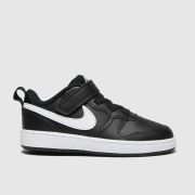 Nike black & white court borough low 2 Toddler trainers