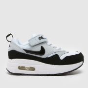 Nike black & white air max 1 Junior trainers