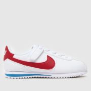 Nike white & red cortez Junior trainers